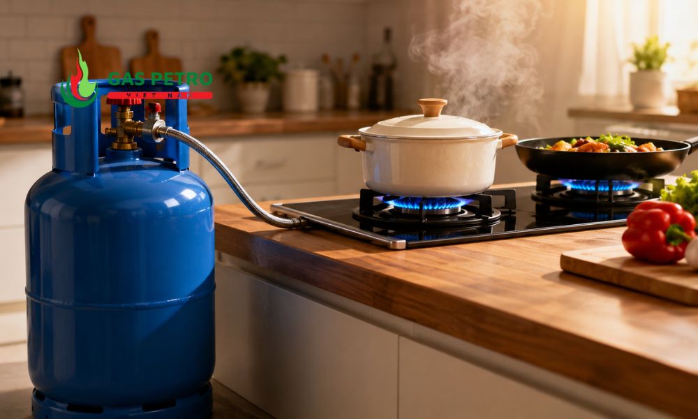 Gia đình từ 3 đến 4 người thường sử dụng bình gas 12kg trong nhiều tuần liên tục