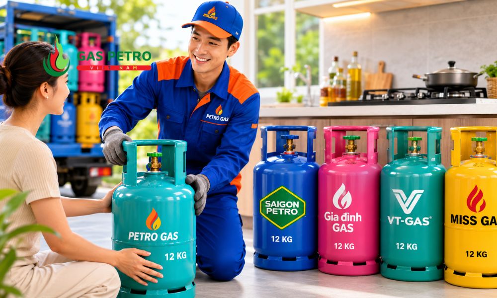Bình gas 12kg chính hãng được đổi nhanh chóng với mức giá minh bạch