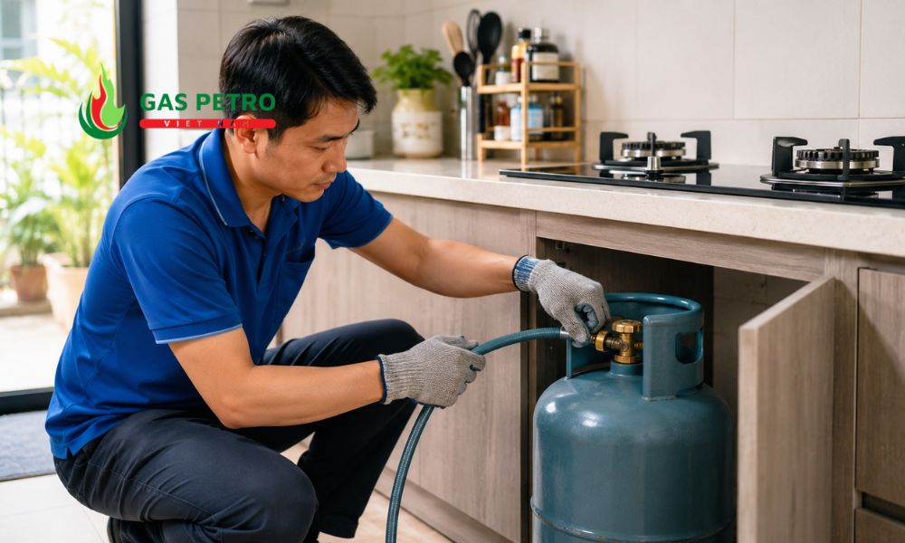 Kinh nghiệm đổi gas an toàn tại nhà