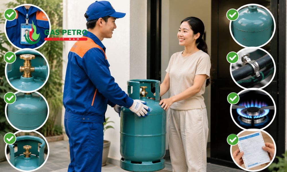 Những điều cần kiểm tra khi nhân viên giao gas đến