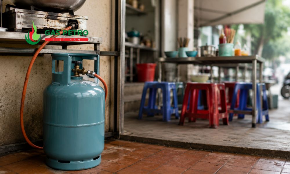 Hệ thống bếp gas tại quán phở quy mô nhỏ