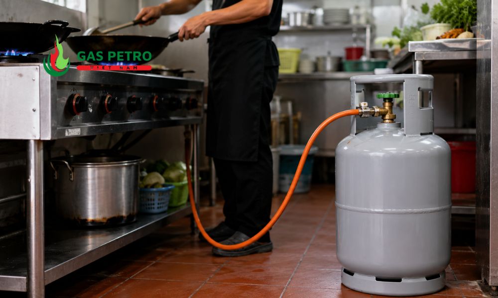 Bình gas 12kg phù hợp cho quán ăn nhỏ và hộ kinh doanh