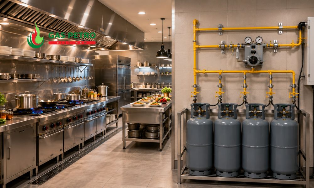 Ưu điểm hệ thống gas trung tâm nhà hàng mang lại sự an toàn và thuận tiện trong quá trình sử dụng