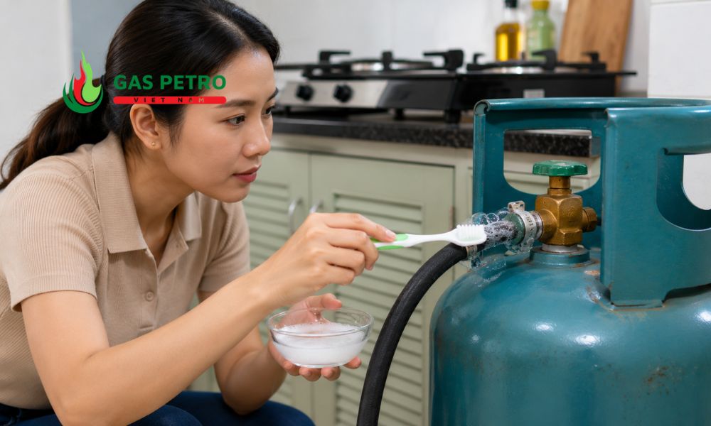Hướng dẫn kiểm tra rò rỉ gas bằng nước xà phòng