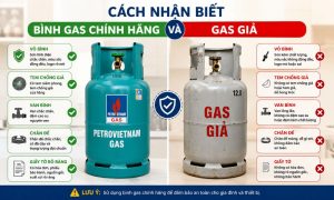 Cách nhận biết bình gas chính hãng và gas giả