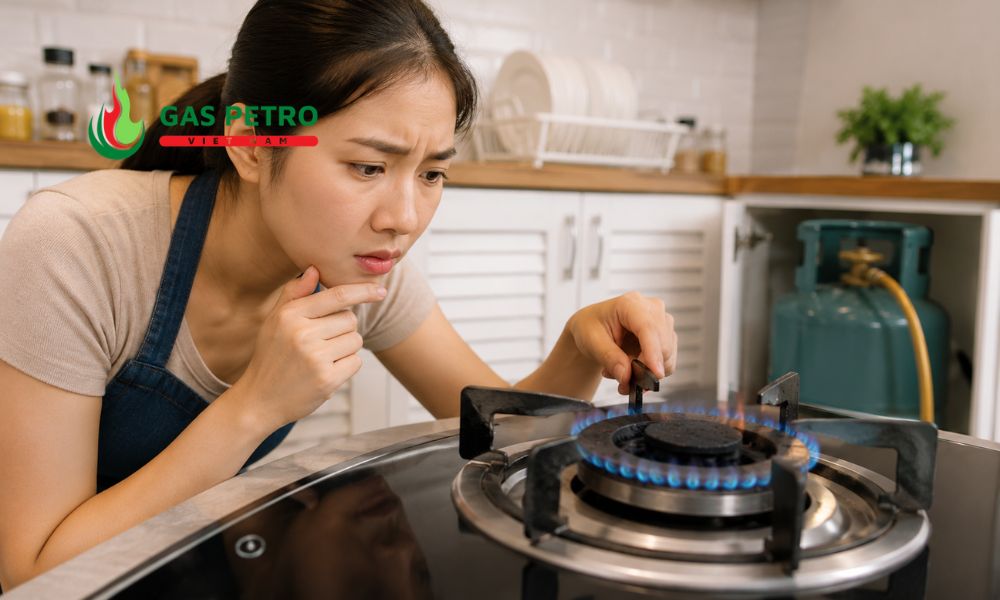 Bếp gas không đánh lửa do hết pin hoặc đầu đánh lửa bám bẩn